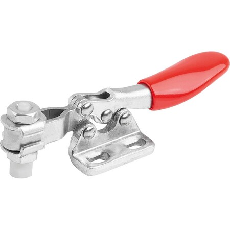 Kipp Toggle Clamp Horizontal Mini, Horizontal Foot F1=250, Adj Clamping Spind M04X20, Steel Electro K1543.0250